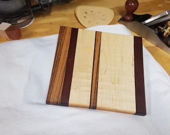 Maple, Bloodwood, Zebrawood Cutting Board