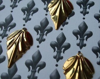 3 x Gold Plated Leaves