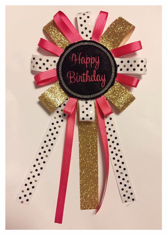 Happy Birthday Badge Pin Corsage Celebration Graduation