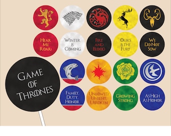 Game of Thrones Cupcake Topper - instant download