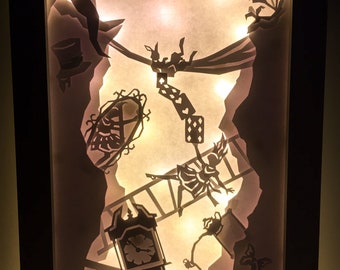 Alice in Wonderland Light-box Art (A4)