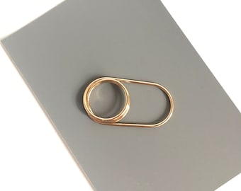 Double Finger Ring - Two Finger Ring - Gold Ring - Two Finger Band Ring - Double Finger Gold Ring