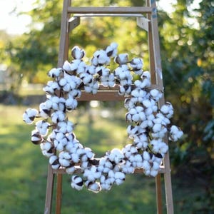 Cotton Wreath Cotton Boll Wreath Cotton Wreath Cotton Wreath 22" Farmhouse Cotton Wreaths Fixer Upper medium wreath