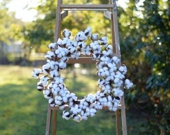 Cotton Wreath Cotton Boll Wreath Cotton Wreath Cotton Wreath 22" Farmhouse Cotton Wreaths Fixer Upper medium wreath