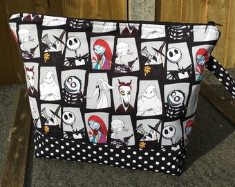 Nightmare before Christmas craft project storage bag in 3 sizes