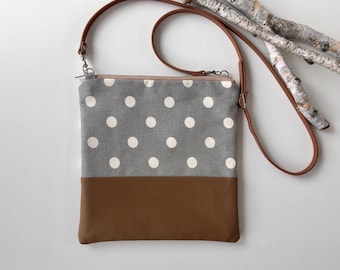 Polka Dot & Vegan Crossbody Purse // Crossbody Bag // Vegan Crossbody Bag // Vegan // Shoulder Bag // Vegan Purse
