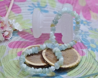Natural aquamarine gemstone bracelet