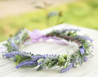 Customize Pastel lavender flower crown,Flower headband, headband, wedding flower crown, bridal flower crown, purple flower crown