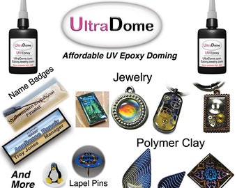 UltraDome UV Epoxy Resin for Jewelry and Polymer Clay 8oz bottle