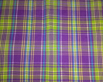 Purple Yellow and Green Flannel