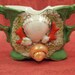 Vintage Miniature Vase / Condiment / Salt / Tureen - Victorian Style - Sea Shell Coral Motif - Glazed & Painted Porcelain - 3.5" x 2"