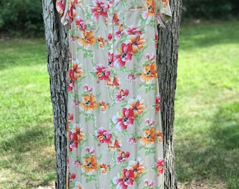 vintage liz claiborne short sleeve floral dress