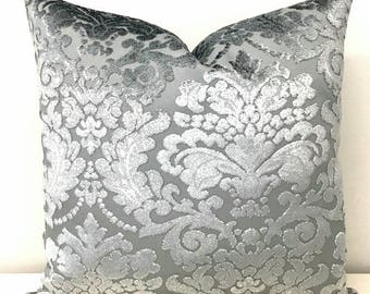 Gray Blue Velvet Pillow, Pillow, Velvet Pillow Covers, Luxury Pillows, Decorative Pillow, Velvet Cushion, Grey Blue Velvet Pillow Covers