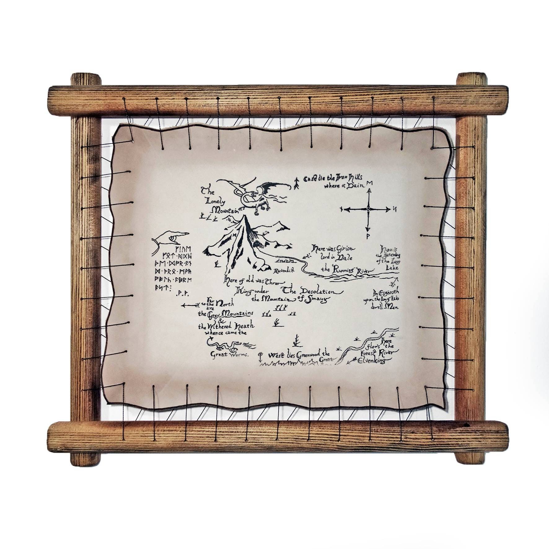 The Lonely Mountain Map Erebor The Hobbit map Smaug Vintage