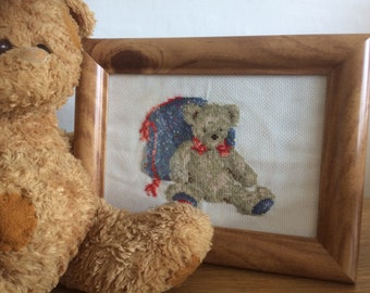 Teddy Bear Cross stitch - baby shower gift