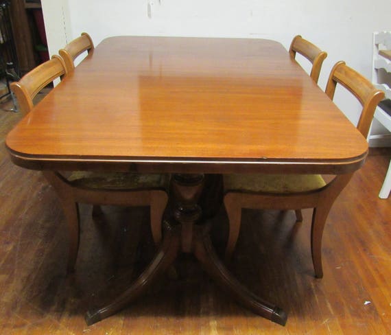 Mahogany dining table and chairs