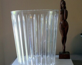 Vintage Lucite Waste Basket by Sally Designs 1970s Hollywood Regency Glam