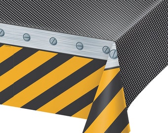 Construction Zone Tablecover Birthday Party Supplies Table Decoration Tableware