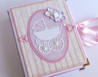Mini Scrapbook, Baby Girl Photo Album, Baby Girl Brag Book, Baby Scrapbook, Baby Girl Photo Book, Pocket Size Baby Album, Baby Shower Gift