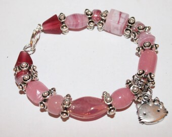 Pink charm bracelet