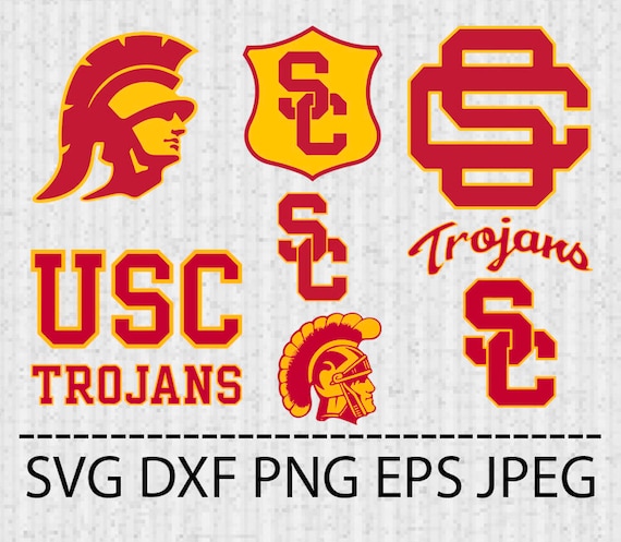 SVG Southern California Trojans Logo Vector Layered Cut File