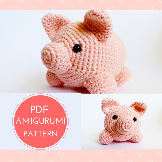CROCHET PATTERN Amigurumi Pig Crochet Pig Pattern Pig