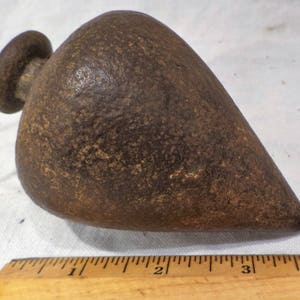 Massive Heavy Old Metal Plumb Bob - Antique Hardware and Tool Salvage