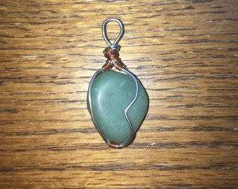 Amazonite Wire Wrapped Pendant