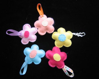 Set of five Easter Felt Flowers