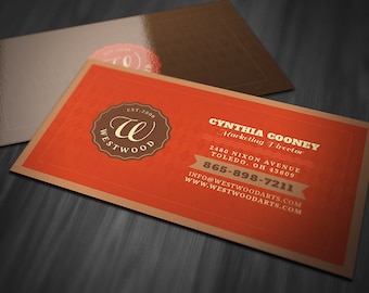 retro business cards etsy