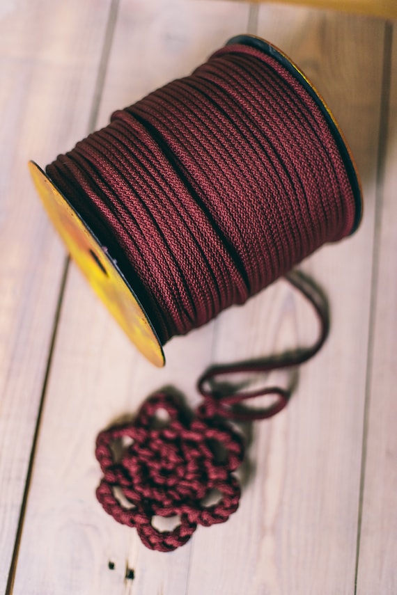 CLARET yarn, claret macrame cord, craft yarn, knitting supplies, knitting yarn, macrame yarn, macrame rope, crochet yarn, claret yarn. #28