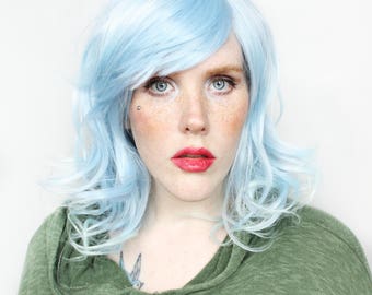 Blue wig | Long Blue wig, Pastel wig | Pastel Blue wig, Ombre wig, Wavy blue wig | Scene wig, Cosplay wig | Sky Mist