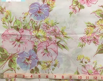 Vintage Twin Fitted Sheet with Beautiful Pink and Purple Floral