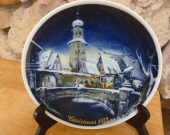 Royal Bayreuth 1973 Christmas plate