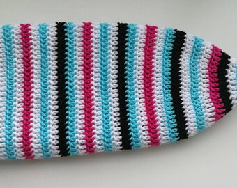 Striped hat, summer hat, surfer hat, cotton hat, slouchy hat, beanie, summer beanie, kids summer beanie, beach hat, turquoise pink white
