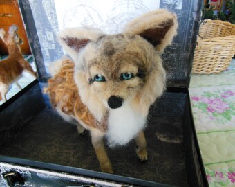 Timber Wolf, Needle Felted Wolf, Wool Felted Wolf, Needle Felted Animal