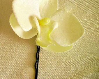Orchid pin bridal hair x 4
