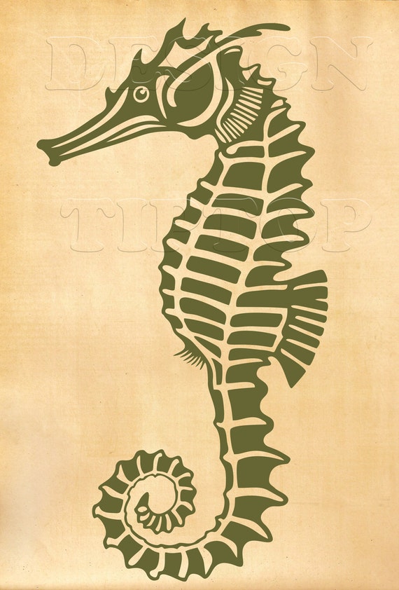 seahorse svg sea horse seahorse decor dxf files wall sticker templates