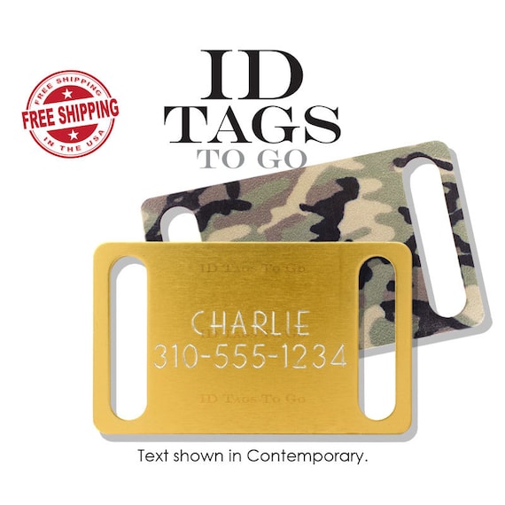 Large Slide On Tag Engraved Collar Slide Pet Dog ID Tag Noise