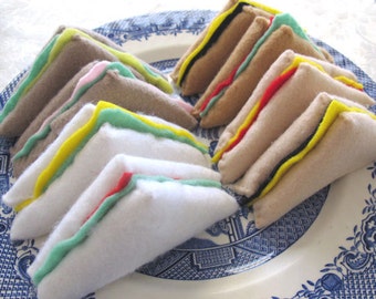 Felt Play Food Bread, Pretend Food, Fake Food Sandwiches