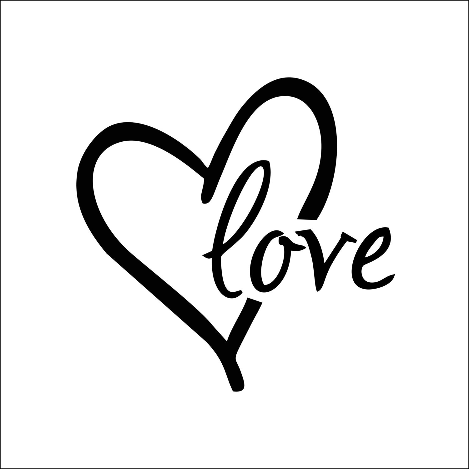 Love Heart Vinyl Sticker Decal