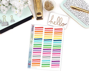 WAVED WASHI STRIP Paper Planner Stickers - Mini Binder Sized/3 Hole Punched