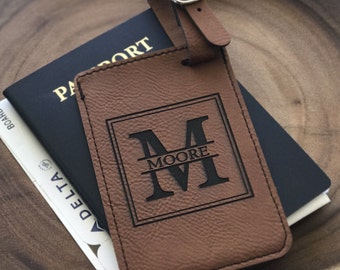 Personalized Luggage Tag, Leather Luggage Tag, Logo, Corporate Gifts, Custom Luggage Tag, Gift For Him, Boyfriend Gift, Husband Gift