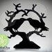 Kissing Raven Heart Crow Cake Topper, 'Nevermore' Wedding Keepsake Topper, Dark Night Blackbirds Gothic Couple *Original Design*