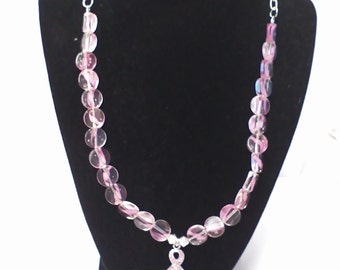 Breast cancer awareness necklace