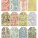 Vintage TOILE DE JOUY Tags - Instant Download Digital Printable French Toile Empire Wallpaper Hang tags,cards - DiY