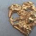 Vintage Brass Dreamy Lady Heart Findings (38x45mm)(1)