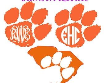 Clemson Monogram Decals/ Clemson State Decal