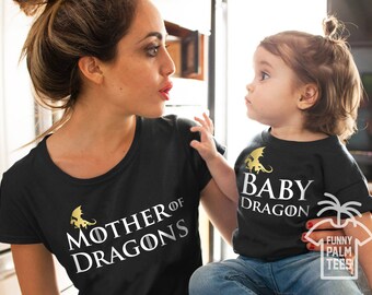 Game of thrones shirt mother of dragons shirt game of thrones gift game of thrones t shirt mother and baby shirts mother and daughter shirts