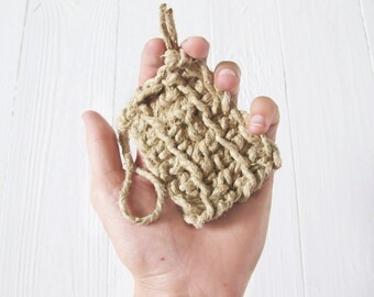 Scouring Pad / Dishcloth - crotcheted from 100% hemp, plastic free + zero waste